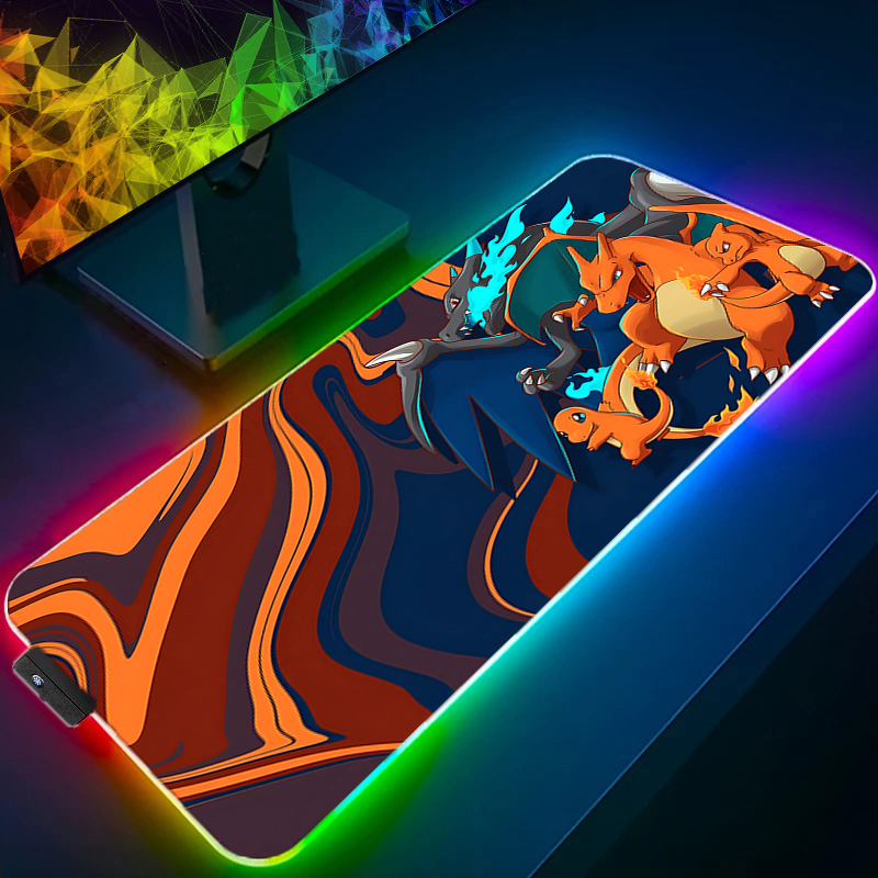 Rgb Mousepad - LED-licht bureaumat XXL computer P-pokemon Eevee