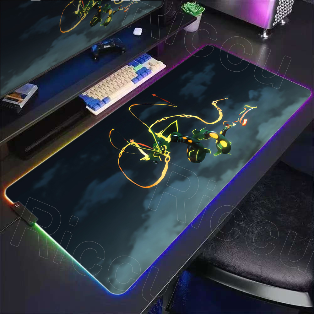 Rgb Mousepad - Nieuw behang LED-licht muismat bureaumat P-pokemon