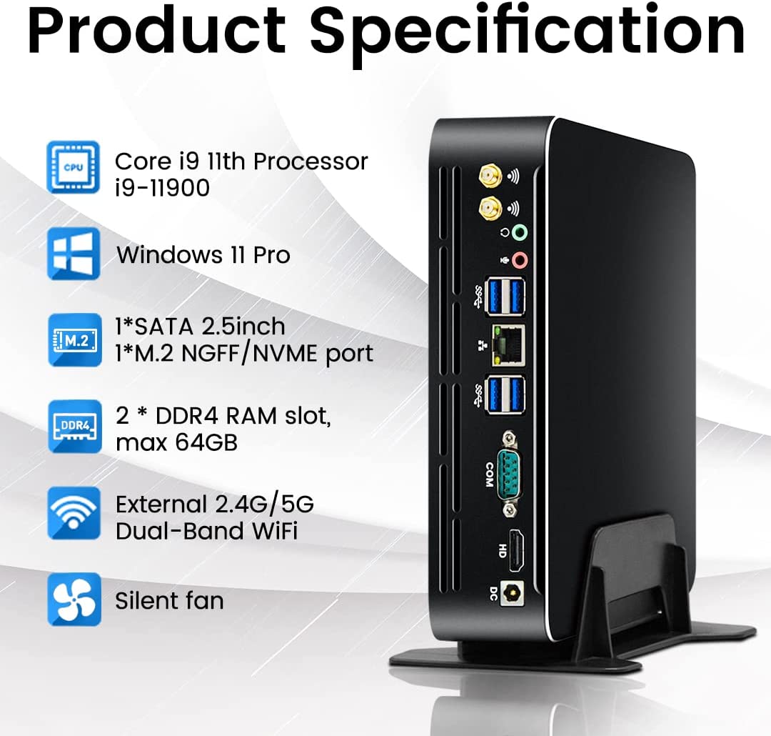 Pc Gaming I7 - Partaker 11e generatie Intel Mini PC
