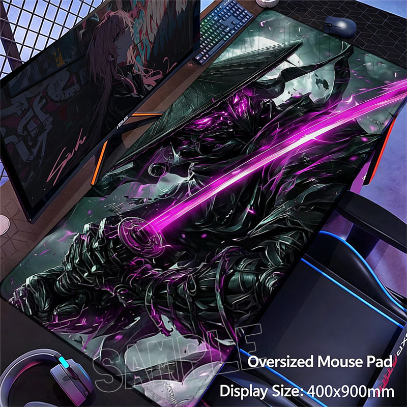 Rgb Mousepad - Magic Anime Samurai Gaming Bureaumat Muismat