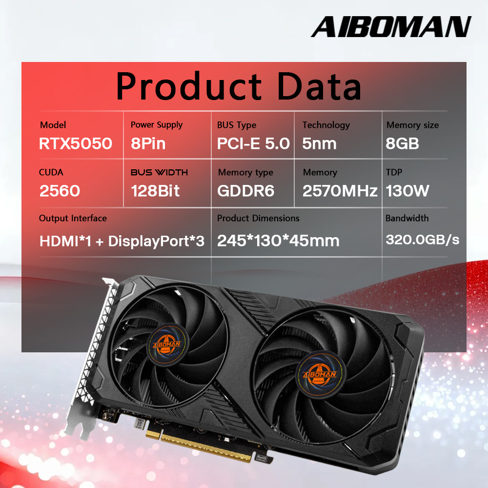 AIBOMAN RTX5050 8GB Grafische  - Pc Gaming Nvidia recensie en prijs