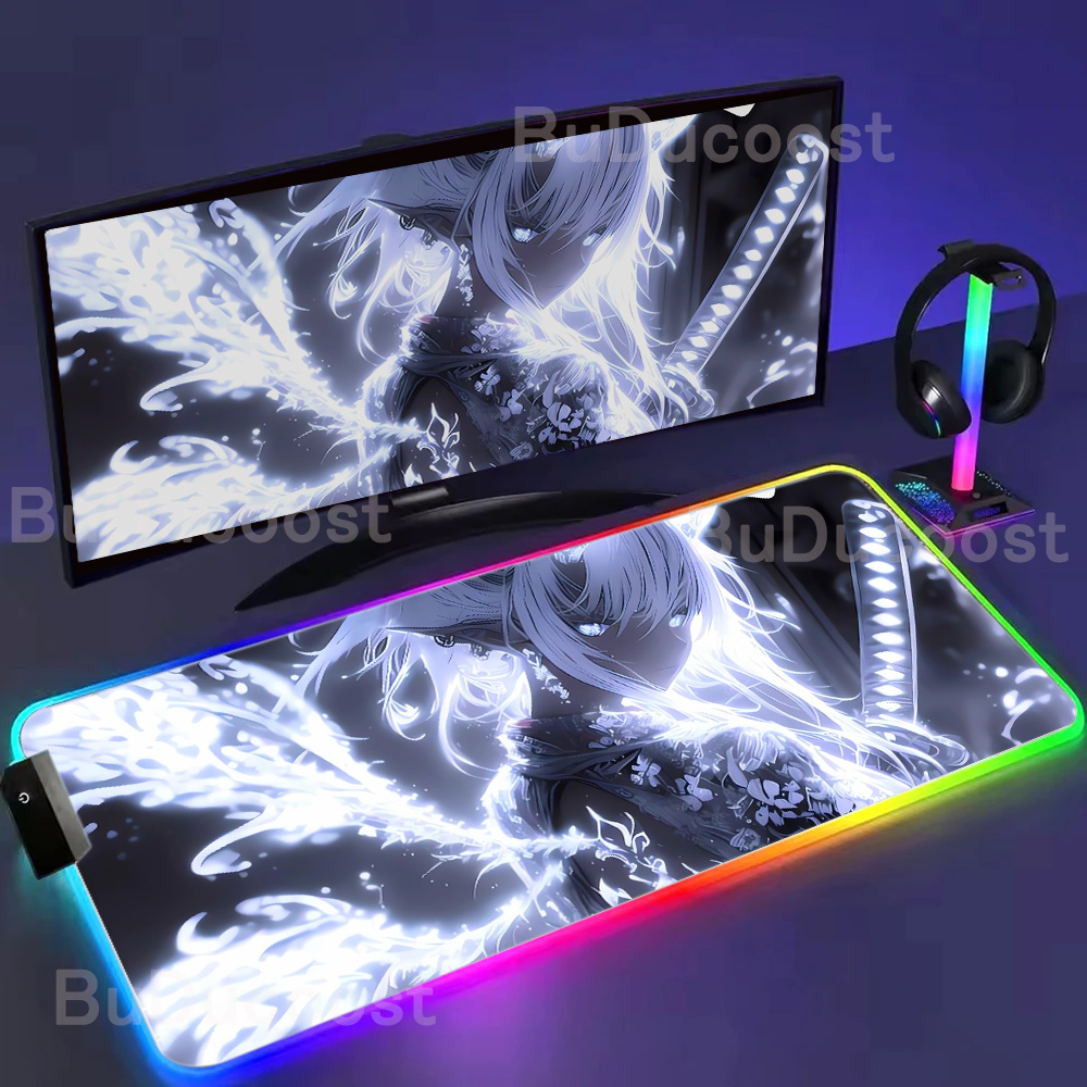 Kawaii Anime Zwaard Meisje RGB - Rgb Mousepad recensie en prijs