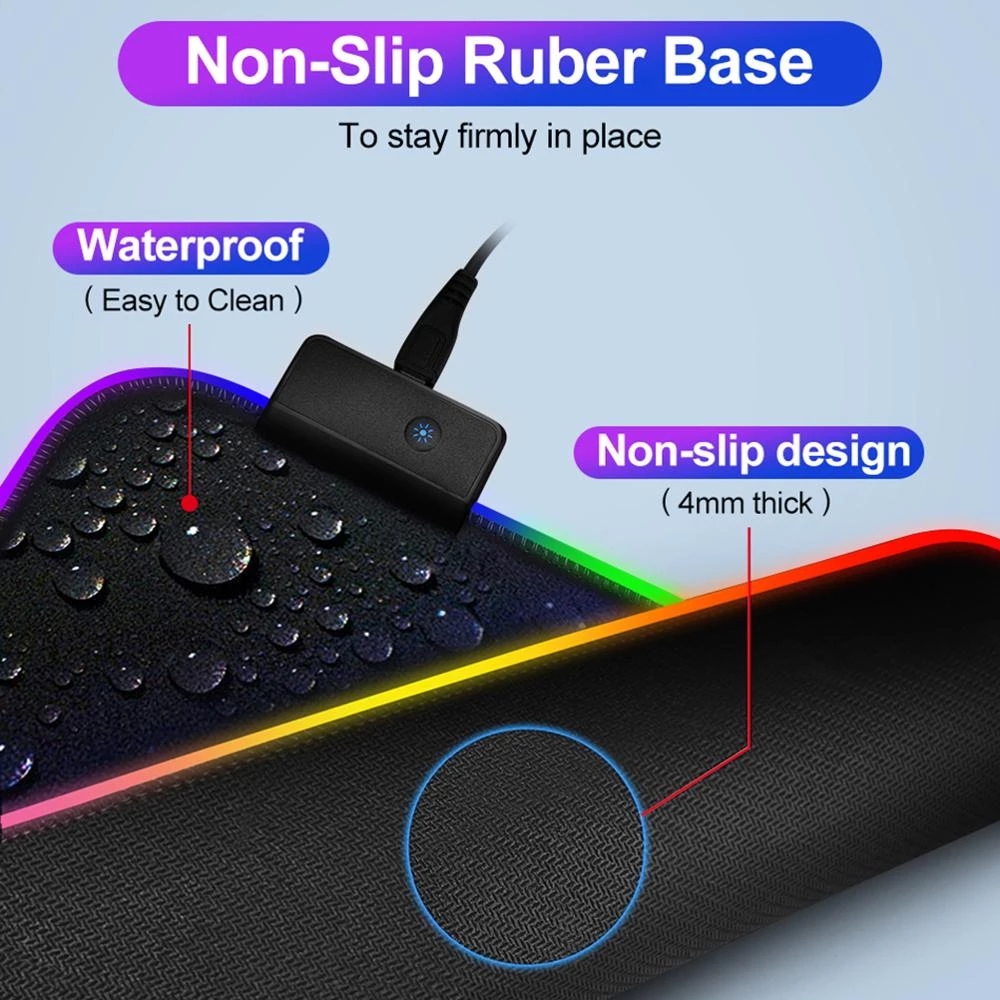RGB Gaming Muismat met LED-ver - Rgb Mousepad recensie en prijs